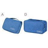 Men'S Bath Cosmetic Pouch Cable Wire Bag Charger Gadget Organizer Hanging Folding Underwear Shoe