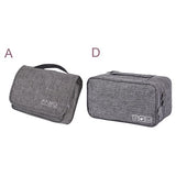 Men'S Bath Cosmetic Pouch Cable Wire Bag Charger Gadget Organizer Hanging Folding Underwear Shoe