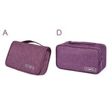 Men'S Bath Cosmetic Pouch Cable Wire Bag Charger Gadget Organizer Hanging Folding Underwear Shoe