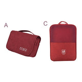 Men'S Bath Cosmetic Pouch Cable Wire Bag Charger Gadget Organizer Hanging Folding Underwear Shoe