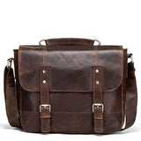 Gzcz New Men Messenger Bags Vintage Crazy Horse Genuine Leather Men Handbag High Quality Handbags