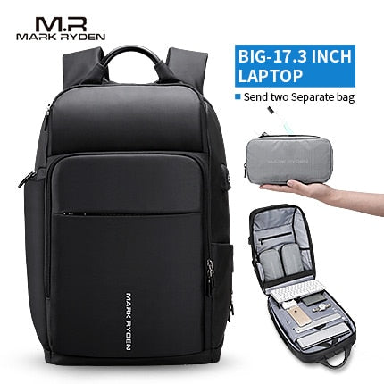 Mark Ryden Men Backpack Multifunction Usb Charging 17 Inch Laptop Bag Large Capacity Waterproof