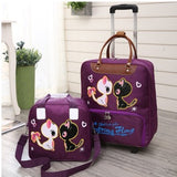 Carrylove Cartoon Luggage Series 16/18 Size  Boarding Handbag+Rolling Luggage Spinner Brand