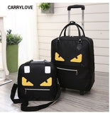 Carrylove Cartoon Luggage Series 16/18 Size  Boarding Handbag+Rolling Luggage Spinner Brand