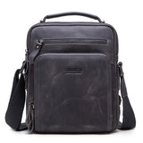 Contact'S Crazy Horse Leather Men'S Shoulder Bag Vintage Messenger Bags Men Bolsos Male Crossbody