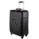 Famous Brand Rolling Luggage Bag, Travel Trolley Wheels Suitcase Box,Good Quality Pu Leather Valise