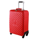 Famous Brand Rolling Luggage Bag, Travel Trolley Wheels Suitcase Box,Good Quality Pu Leather Valise