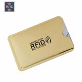 Silver Laser Aluminium Anti Rfid Wallet Blocking Reader Lock Bank Card Holder Id Bank Card Case