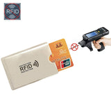 Silver Laser Aluminium Anti Rfid Wallet Blocking Reader Lock Bank Card Holder Id Bank Card Case