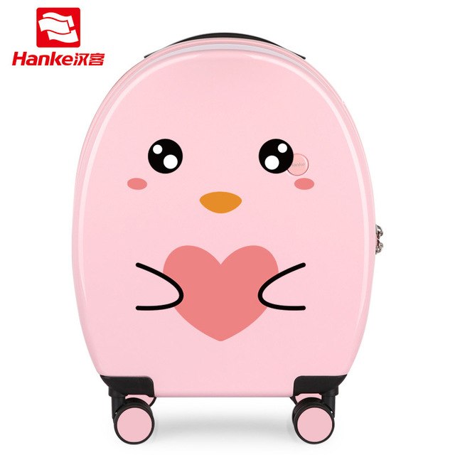 Diy Hardside Rolling Luggage Bag Kids Suitcase Girls 2018 Cartoon Spinner Trolley Boys Children