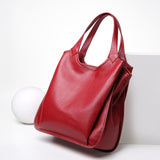 100% Luxury Genuine Leather Tote Bag Female Real Leather Cowhide Women Shoulder Bag For Women