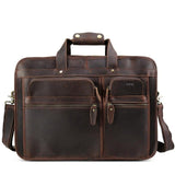 Gzcz 2019 New Man Vintage Crazy Horse Genuine Leather Top-Handle Bags Casual Man'S Tote Handbag