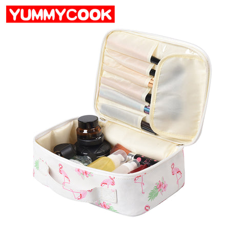 Flamingos Travel Cosmetic Storage Bags Beauty Makeup Organizer Ziplock Pouch Wardrobe Suitcase Home