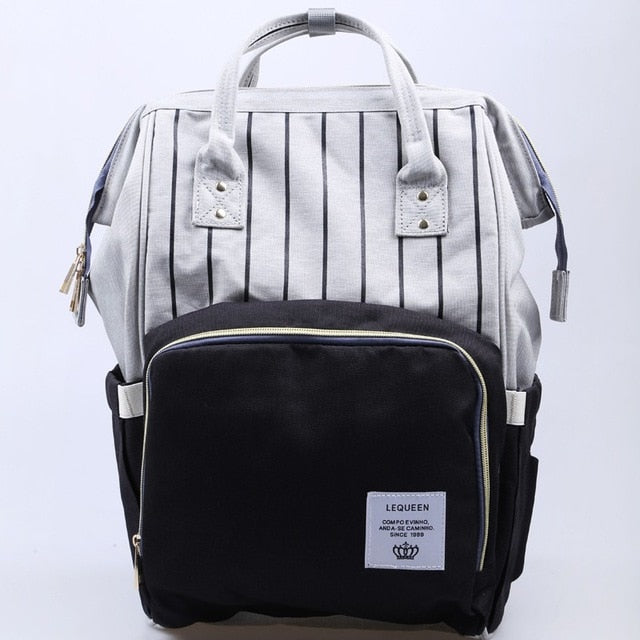 Fashion Waterproof Multi-Functional Baby Diaper Backpack Maternity Large Capacity Stylish Nappy Bag