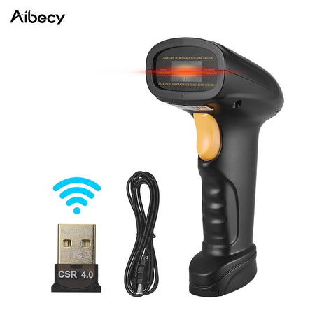 Aibecy Bw3 Wireless & Usb Wired 1D Barcode Scanner Handheld Bar Code Reader 30M/98Ft Range With