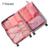 7Pcs/Set Shoes Clothes Storage Bag Women Travel Shirt Underware Suitcase Organizer Mesh Zipper