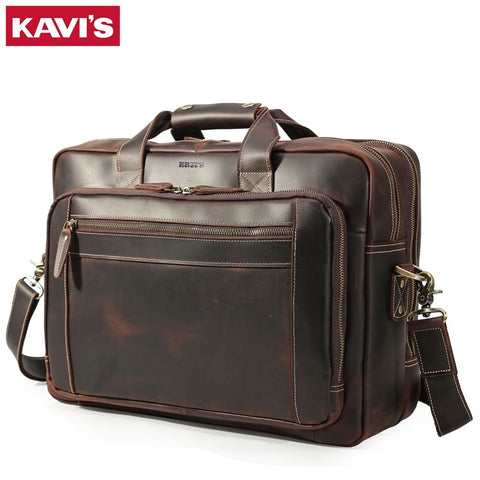 Kavis 100% Cowhide Genuine Leather Bag Handbag Men Shoulder Crossbody For Male Original Tac
