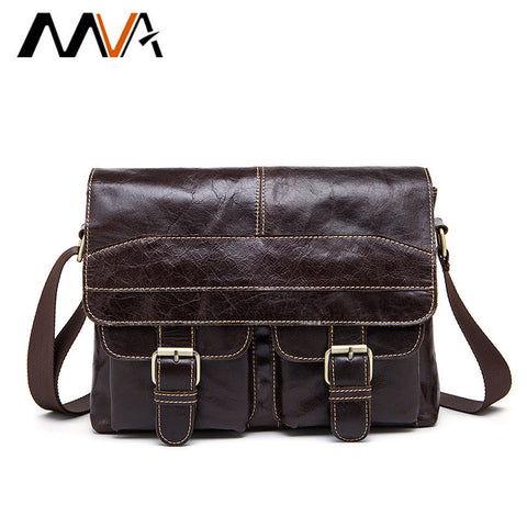 Mva Messenger Bag Men Leather Shoulder Bags Men'S Crossbody Bags Small Business Briefcases Shoulder