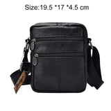 Genuine Cow Leather Men Business Messenger Bag Zipper Design Solid Crossbody Bags Mens Large