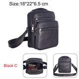 Genuine Cow Leather Men Business Messenger Bag Zipper Design Solid Crossbody Bags Mens Large