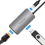 Vention Thunderbolt 3 Dock Usb-C Hub Type C To Hdmi Usb 3.0 Rj45 Adapter For Macbook Samsung
