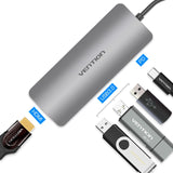 Vention Thunderbolt 3 Dock Usb-C Hub Type C To Hdmi Usb 3.0 Rj45 Adapter For Macbook Samsung