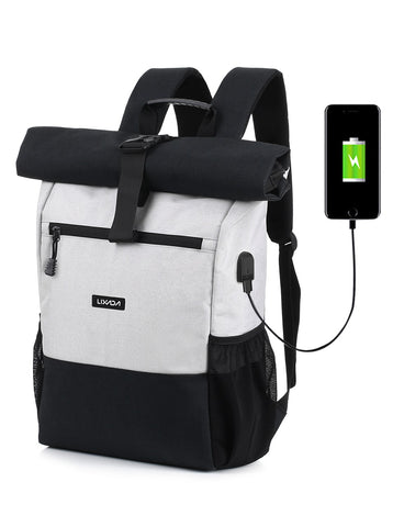 Lixada Roll Top Laptop Backpack Lightweight Rolltop Daypack Multipurpose Fashion School Travel