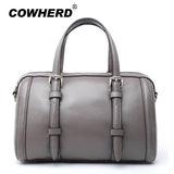 2019 New Boston Bag Fashion Women'S Shoulder Crossbody Bag Soft Leather Handbag Solid Causal Tote