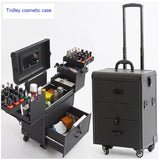 Trolley Cosmetic Case Luggage Profession Suitcase For Makeup Trolley Box Nails Beauty Woman Luggage