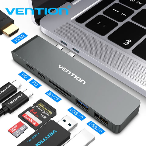 Vention Usb-C Adapter Thunderbolt 3 Dock Usb Type C To Hdmi Converter For New Macbook Pro 2017 2018