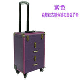 Woman Trolley Cosmetic Case Nails Makeup Toolbox,Multi-Layer Trolley Case ,Pvc Beauty Box Travel