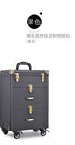 Woman Trolley Cosmetic Case Nails Makeup Toolbox,Multi-Layer Trolley Case ,Pvc Beauty Box Travel