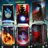 Carrylove Cartoon Luggage Series 18/20/24 Size Boarding Pc Super Hero  Rolling Luggage Spinner