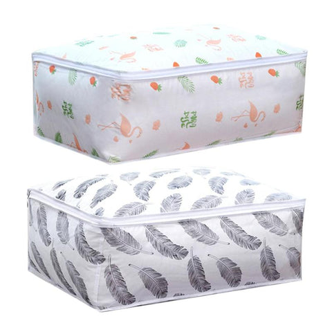 Flame Printed Quilt Storage Bag For Underwear Home Clothes Quilt Pillow Blanket Storage Bag