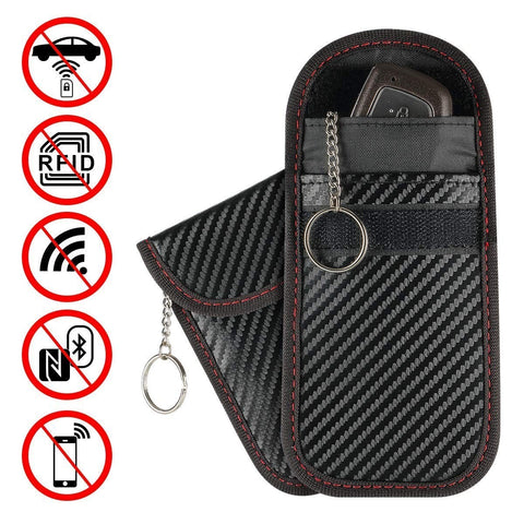 Faraday Bag Key Fob Signal Blocking Faraday Cage Protector Rfid Blocking Nano Car Key Case 2 Pack