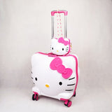 Kids Hello Kitty Suitcase Bag,Children'S Cartoon Rolling Luggage,Girls Travel Box,Boys Trolley