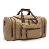 Markroyal Mens Canvas Travel Handbag Large Capacity Luggage Bags Hanging Travel Bags Carry On