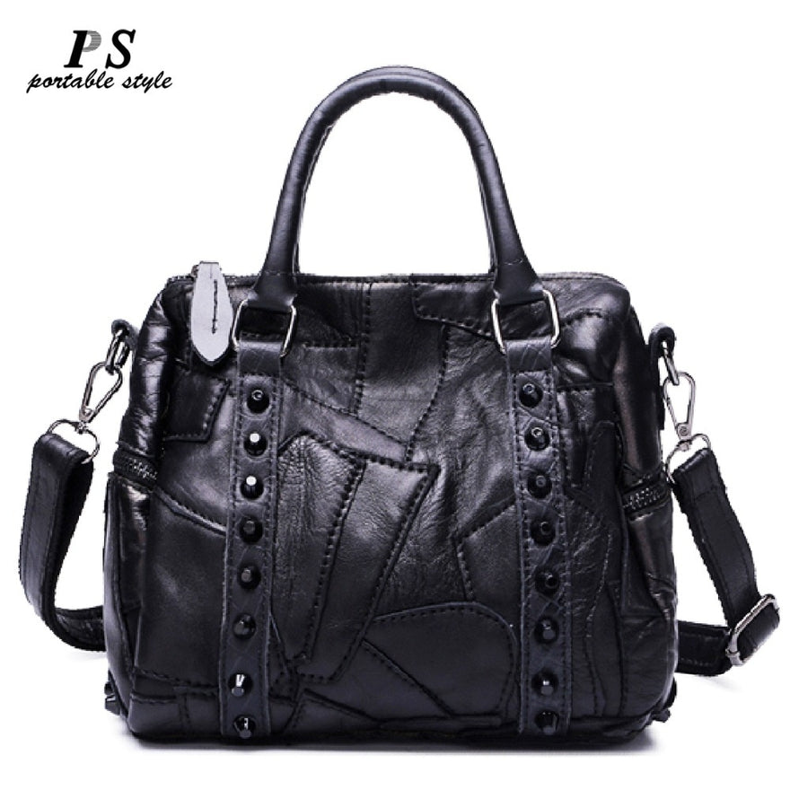 2018 Genuine Leather Boston Women Bag High Quality Ladies Luxury ...
