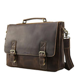 Kavis Crazy Horse 100% Genuine Cowhide Leather Handbags Shoulder Bag Men Messenger Bag Travel
