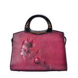 Suwerer 2019 New Women Genuine Leather Bags Handmade Embossing Luxury Leather Tote Shoulder Bag