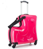 Riding Suitcase Children Trolley Suitcase Children Travel Spinner Suitcase Carry On Wheeled Luggage