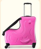 Riding Suitcase Children Trolley Suitcase Children Travel Spinner Suitcase Carry On Wheeled Luggage