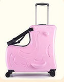 Riding Suitcase Children Trolley Suitcase Children Travel Spinner Suitcase Carry On Wheeled Luggage