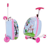 Skateboard Riding Suitcase Children Scooter Suitcase For Kids Travel Spinner Carry On Wheeled