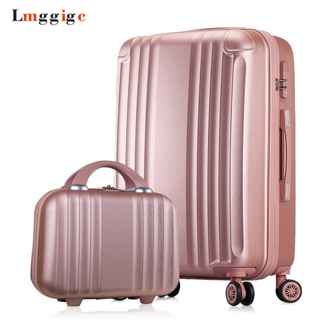 Women Luggage With Handbag,Candy Colors Suitcase Bag Set,New Abs Travel Case,Rolling Trip Box