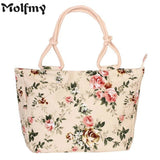2019 Fashion Folding Women Big Size Handbag Tote Ladies Casual Flower Printing Canvas Graffiti