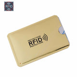 Casual Laser Aluminium Metal Credit Anti Rfid Wallet Blocking Reader Lock Bank Card Holder Id