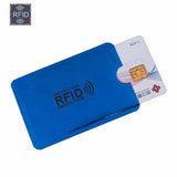 Casual Laser Aluminium Metal Credit Anti Rfid Wallet Blocking Reader Lock Bank Card Holder Id