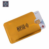 Casual Laser Aluminium Metal Credit Anti Rfid Wallet Blocking Reader Lock Bank Card Holder Id
