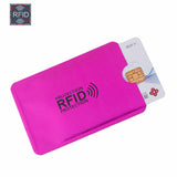 Casual Laser Aluminium Metal Credit Anti Rfid Wallet Blocking Reader Lock Bank Card Holder Id